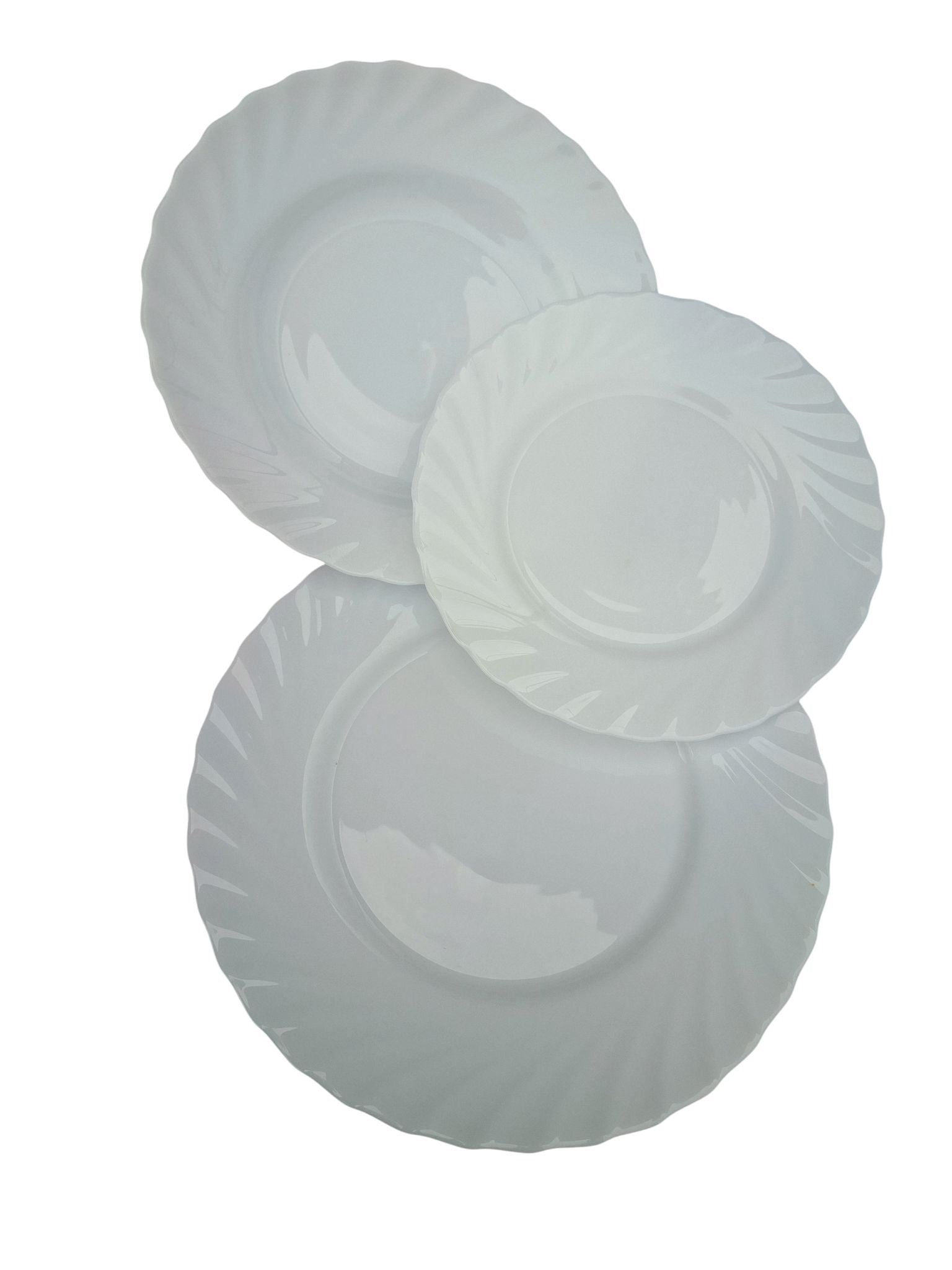 Set farfurii opal patrat 18 piese Elegance Design alb