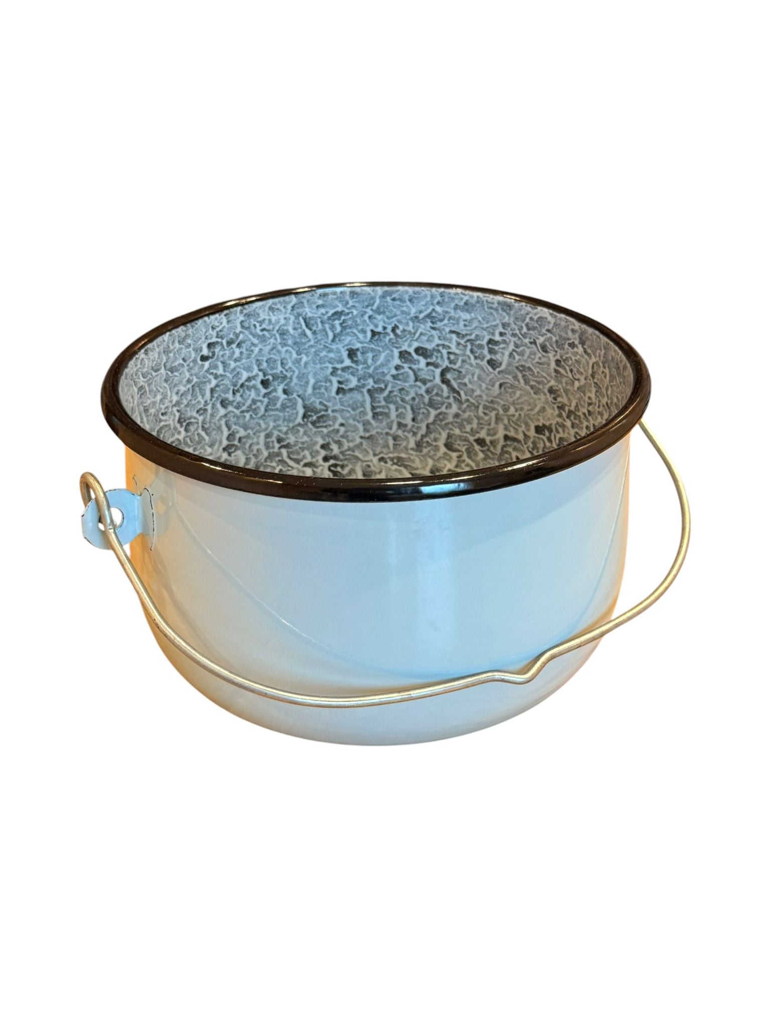 Ceaun emailat 3.5L 20 cm cu maner metalic gri