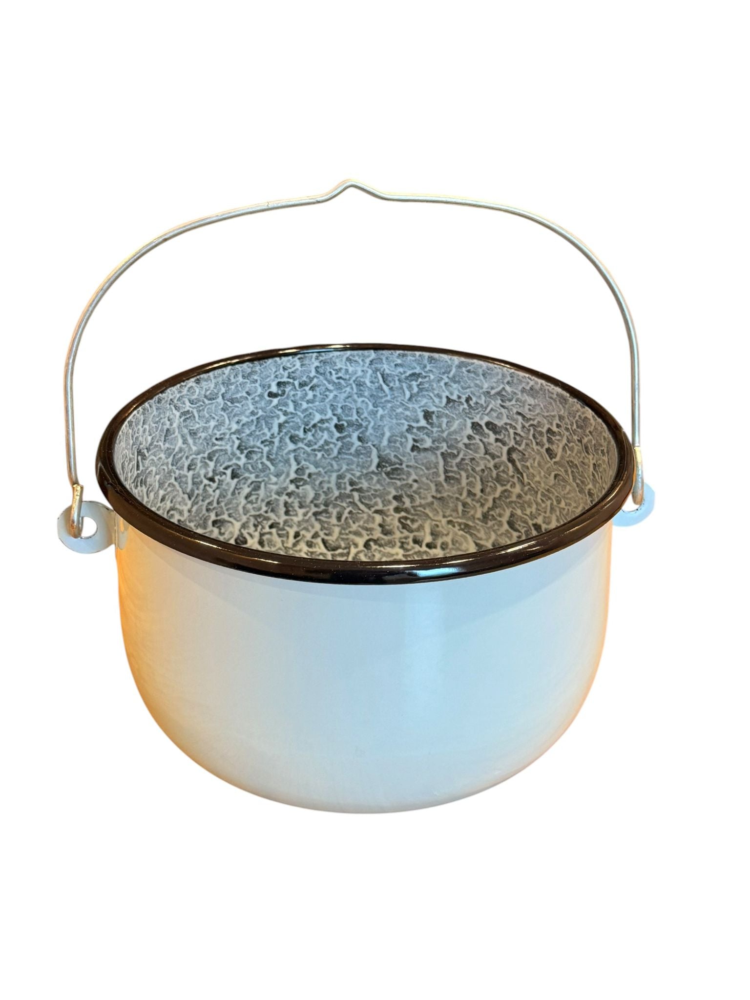 Ceaun emailat 3.5L 20 cm cu maner metalic gri