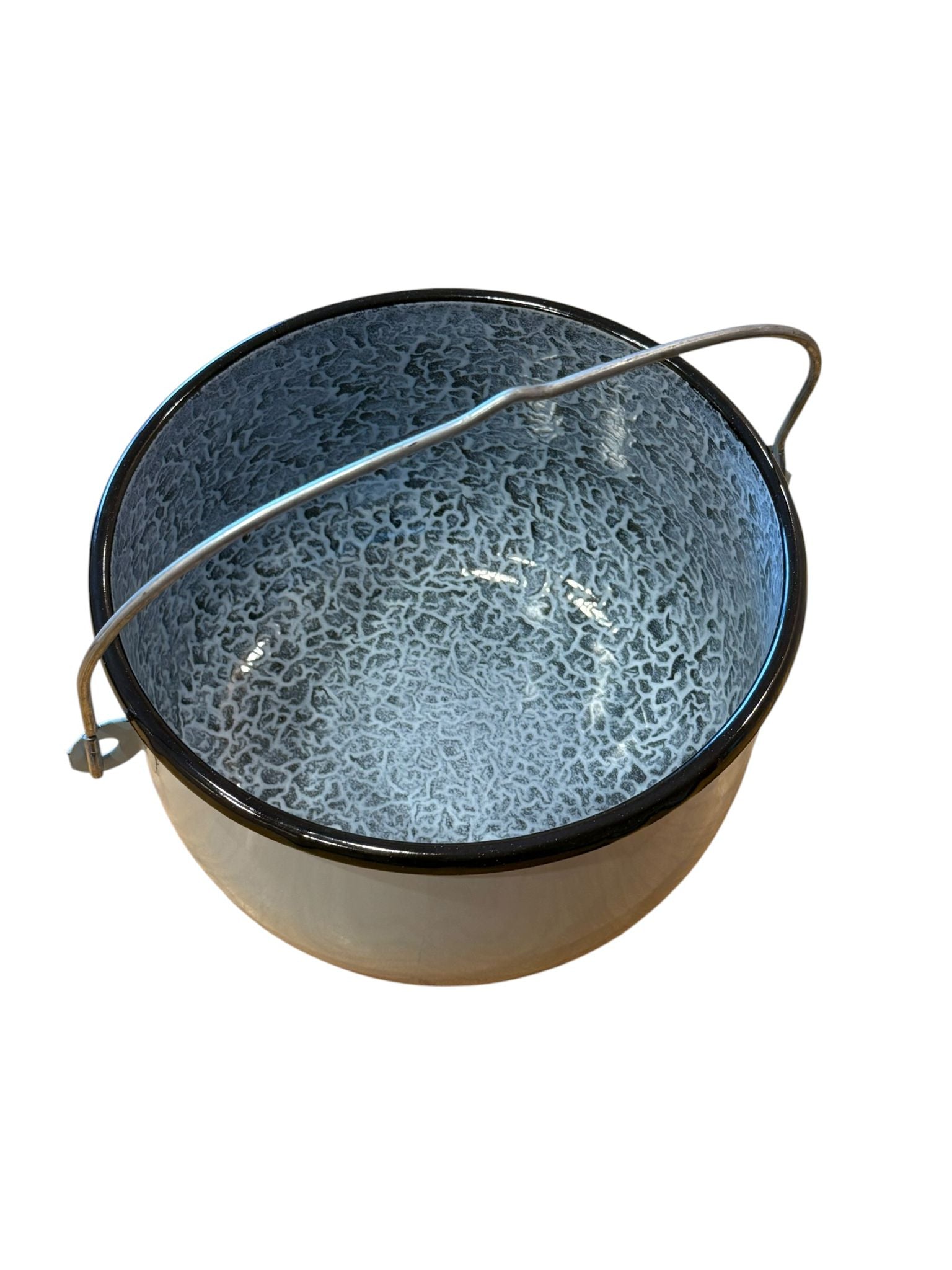 Ceaun emailat 3.5L 20 cm cu maner metalic gri