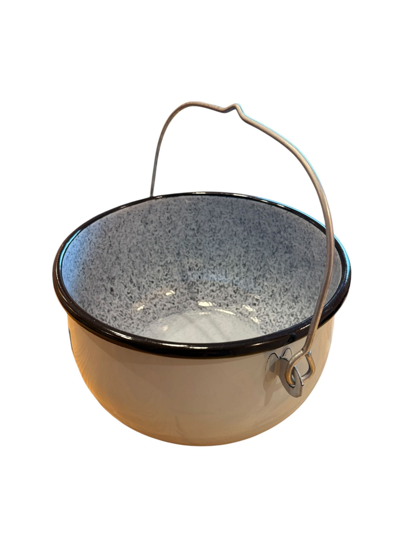 Ceaun emailat 4.5L 22 cm cu maner metalic gri