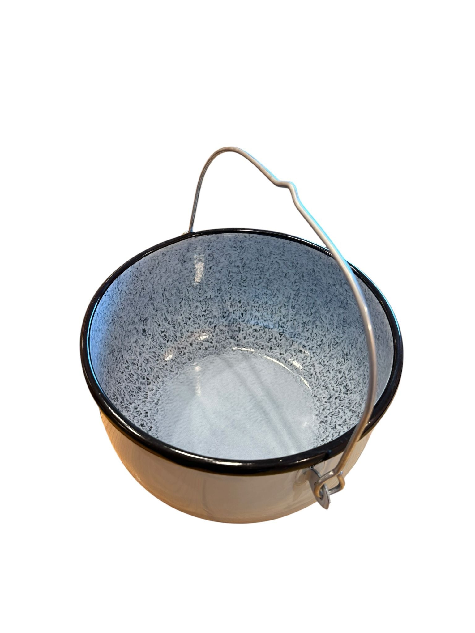 Ceaun emailat 4.5L 22 cm cu maner metalic gri