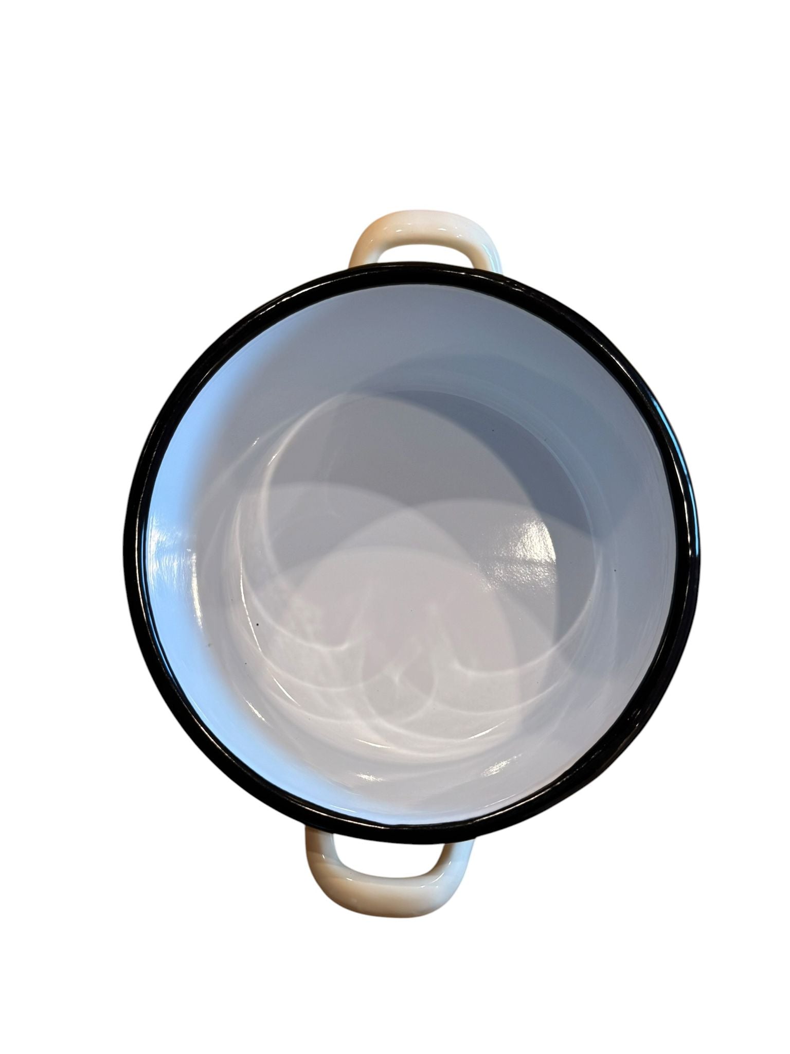 Oala emailata cu capac 2.5L 16 cm model cocos crem