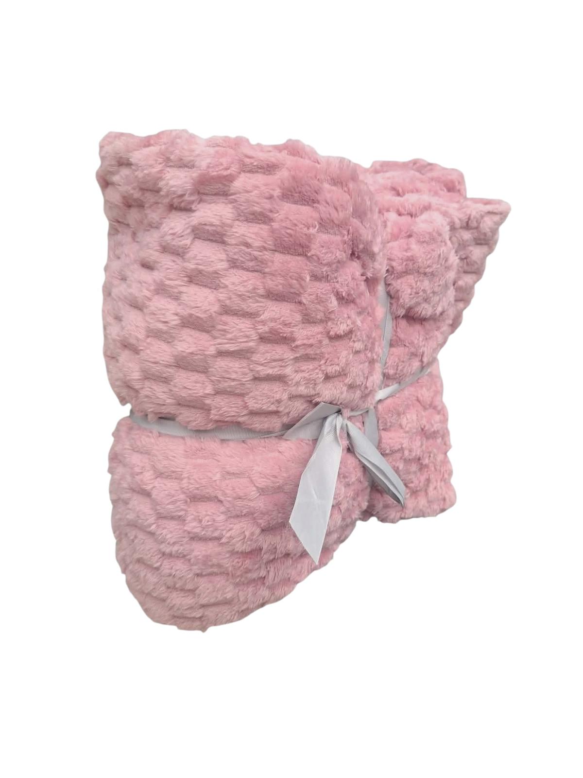 Patura Subtire si Pufoasa Sherpa Roz Deschis 200x230 cm Perfecta pentru Vara si Serile Racoroase