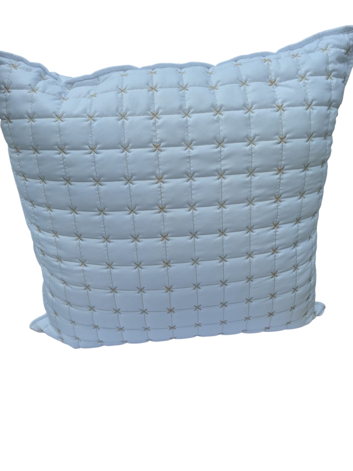 Perna Decorativa Matlasata 75x75 cm Bleu Deschis Moale si Confortabila