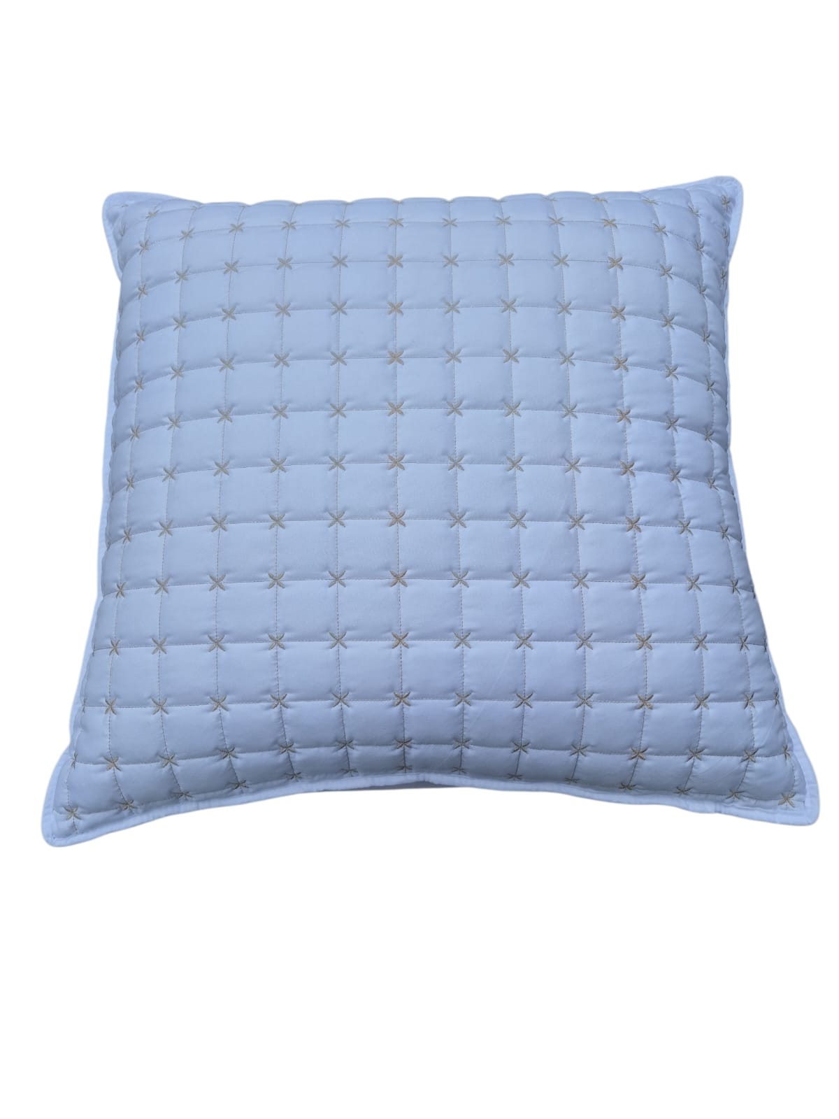 Perna Decorativa Matlasata 75x75 cm Bleu Deschis Moale si Confortabila