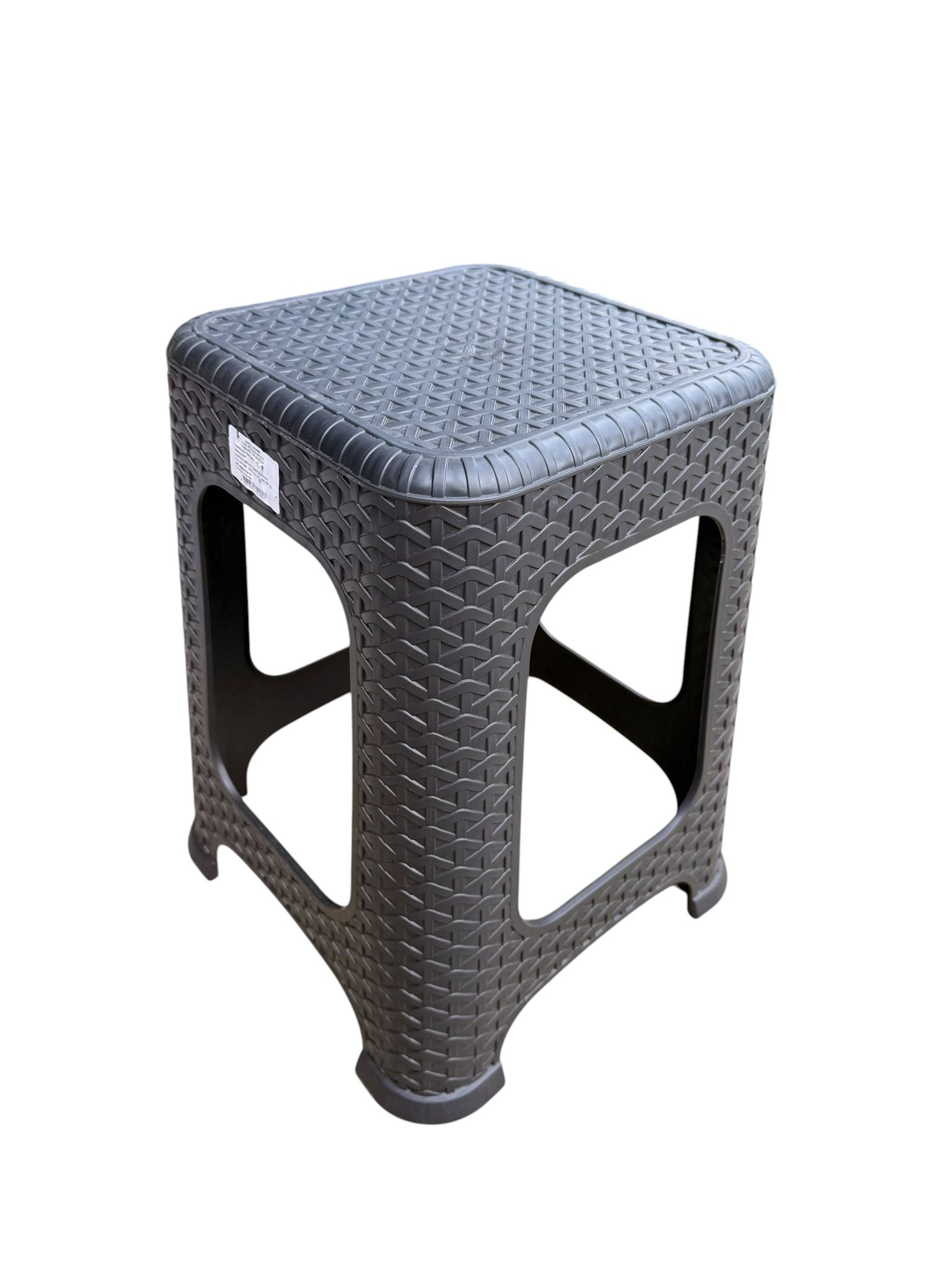 Taburet Tip Ratan Plastic Rezistent Interior Exterior Antracit