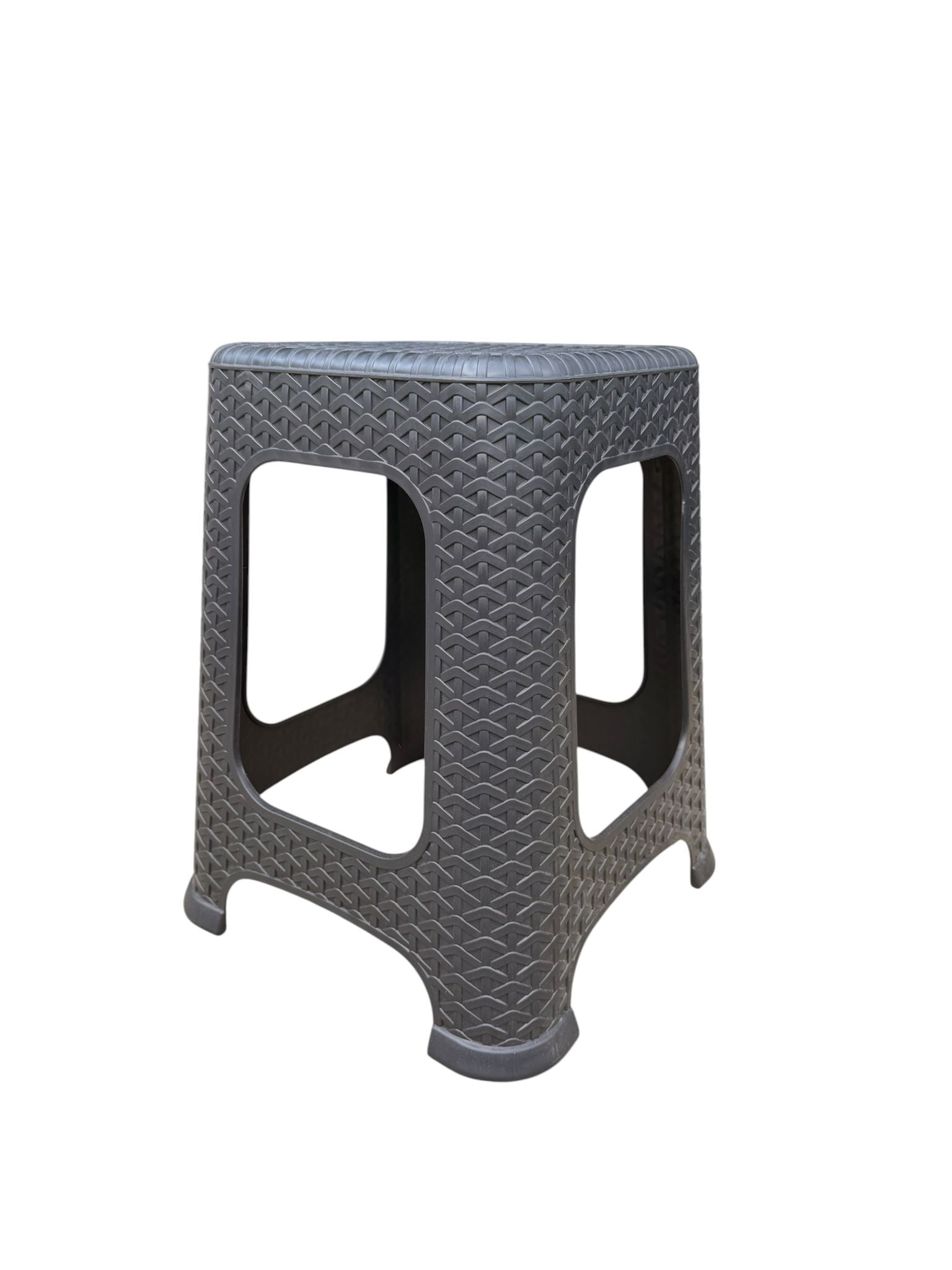 Taburet Tip Ratan Plastic Rezistent Interior Exterior Antracit