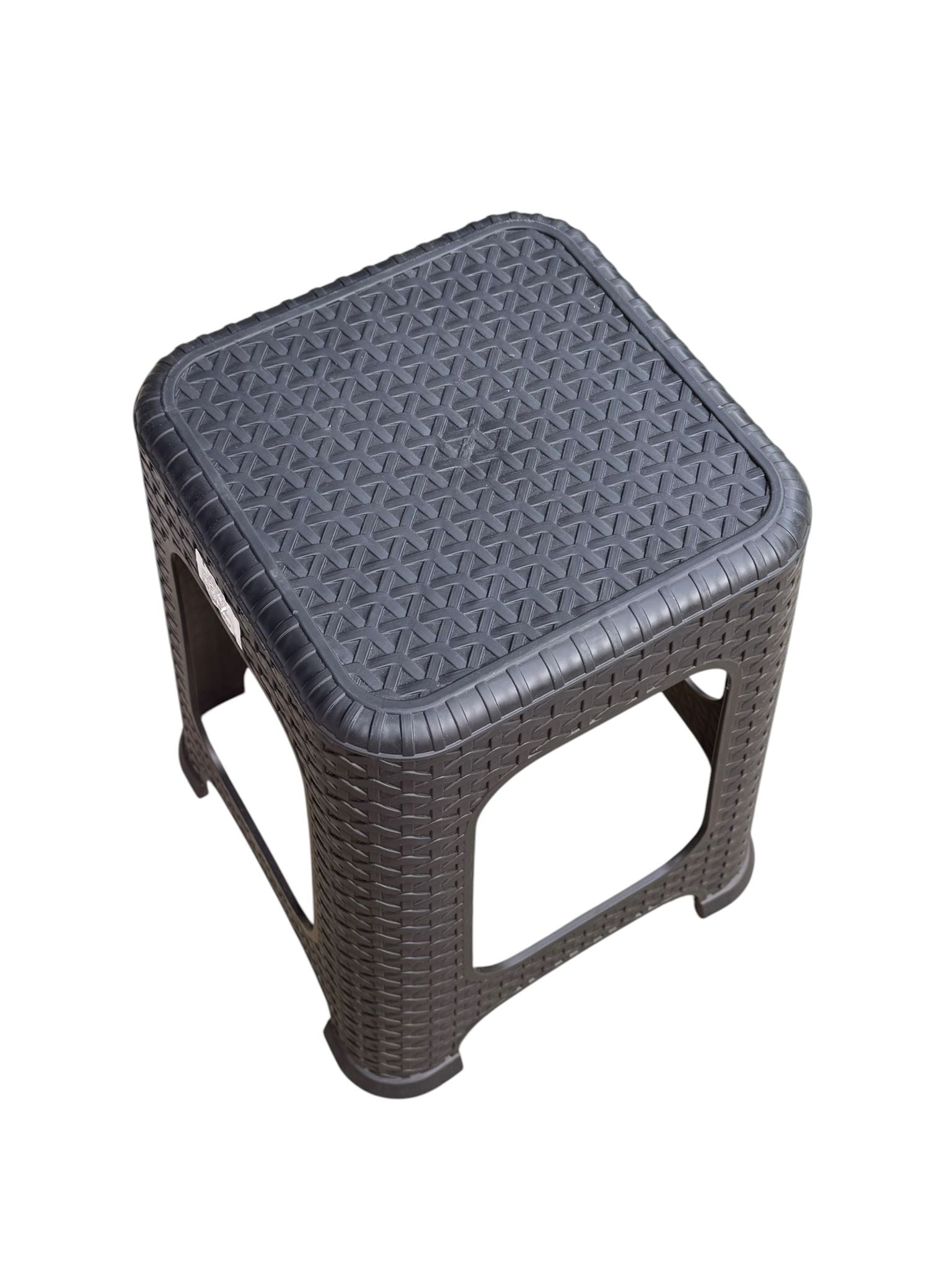 Taburet Tip Ratan Plastic Rezistent Interior Exterior Antracit