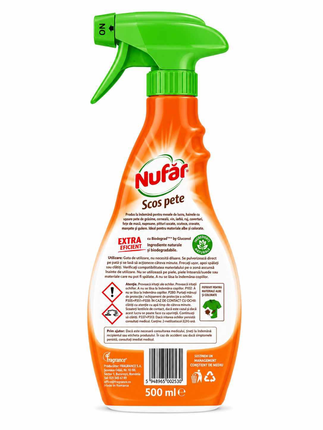 Spray Scos Pete Nufar pentru Tesaturi Albe si Colorate 500 ml