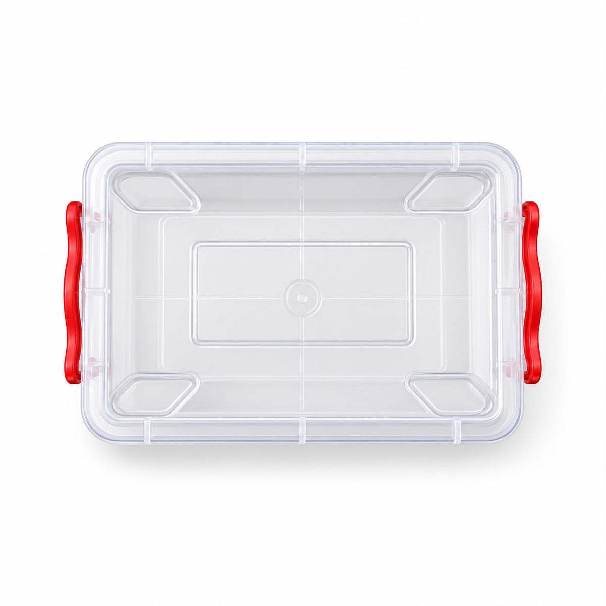 Cutie alimentara 1 litru cu capac si manere de inchidere, transparenta