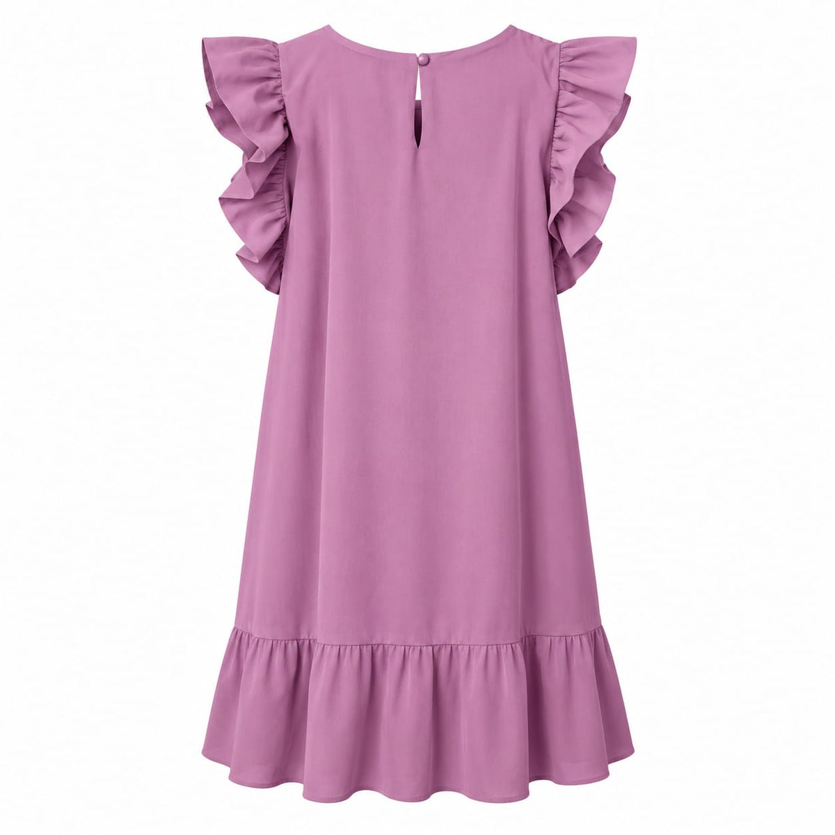Rochie dama lila cu volane, marimea L - Lichidare stoc