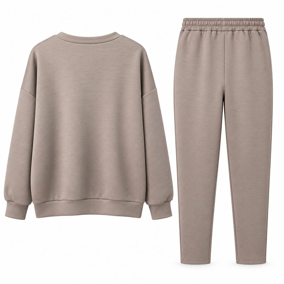 Trening dama bej taupe cu floare alba, marime universala