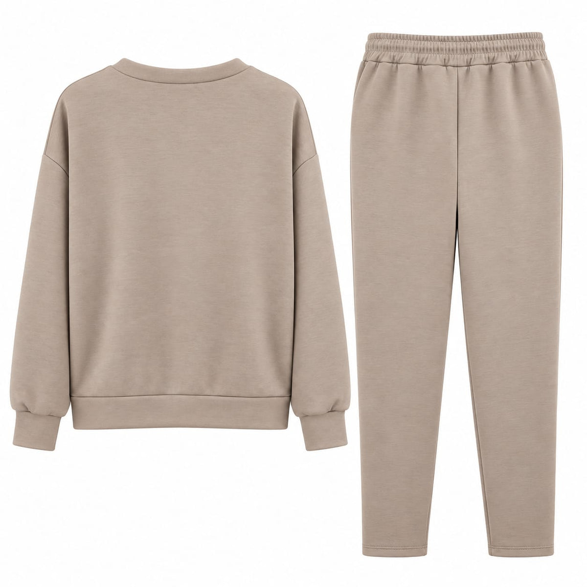 Trening dama bej cu strasuri si model floral, marime universala