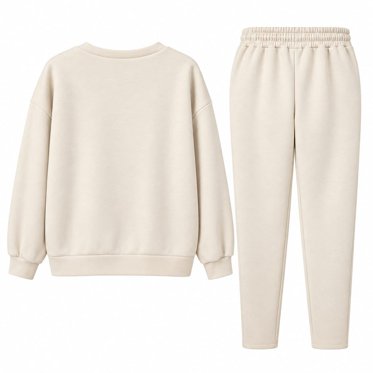 Trening dama crem cu strasuri si model floral, marime universala