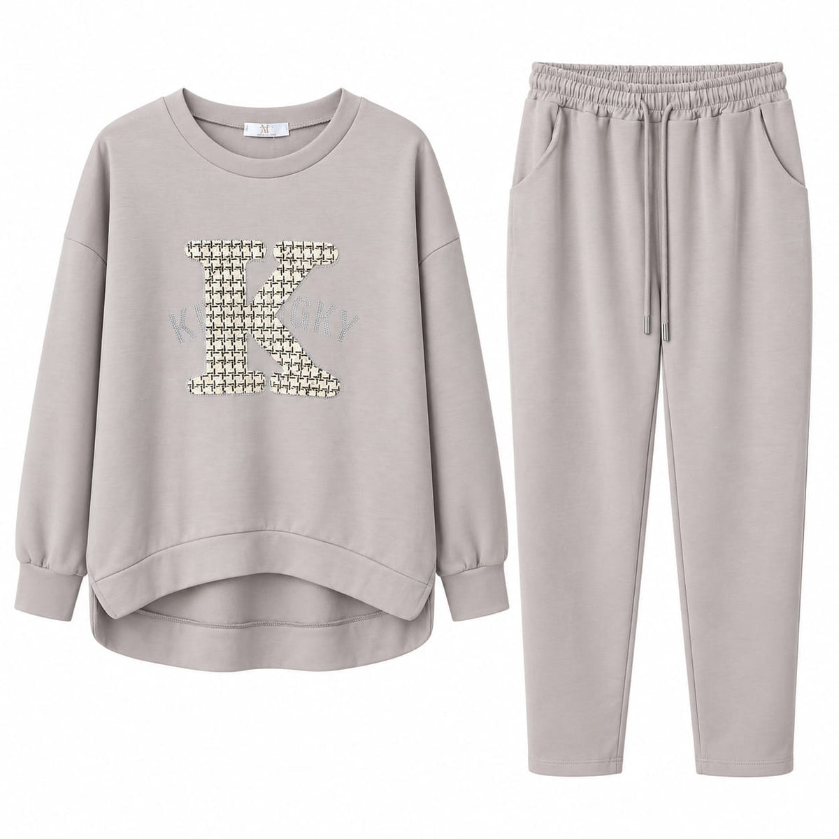 Trening dama gri deschis cu aplicatie K, marime universala
