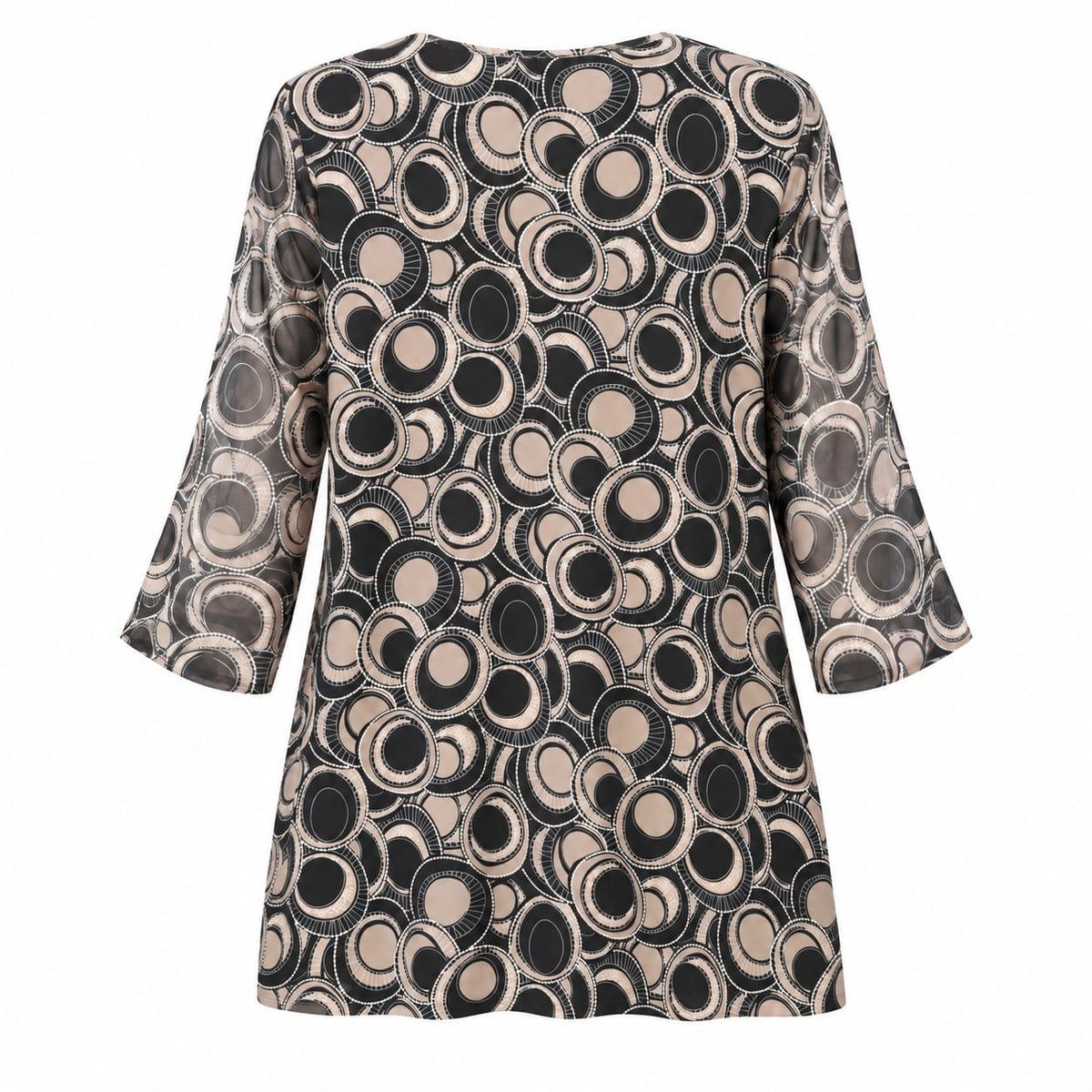 Bluza dama Maja cu imprimeu geometric, marimi L, XL, XXL, XXXL