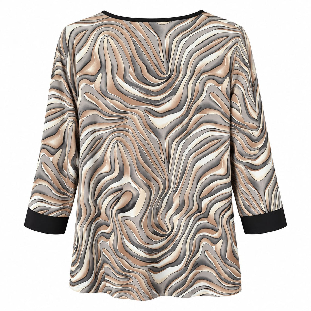 Bluza dama Prima cu imprimeu abstract, marimi XL, XXL, XXXL, XXXXL
