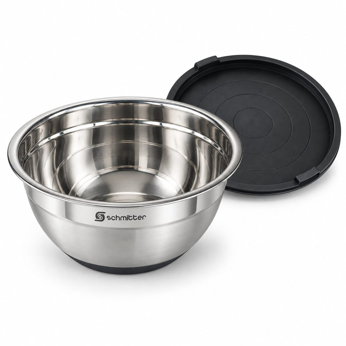 Bol inox Schmitter 28 cm cu capac, pentru mixare si salate