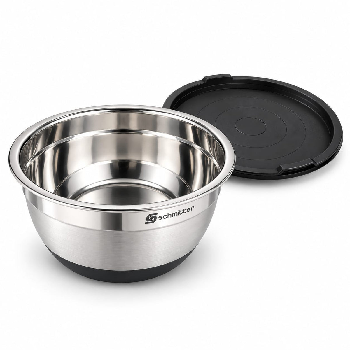 Bol inox Schmitter 26 cm cu capac, pentru mixare si salate