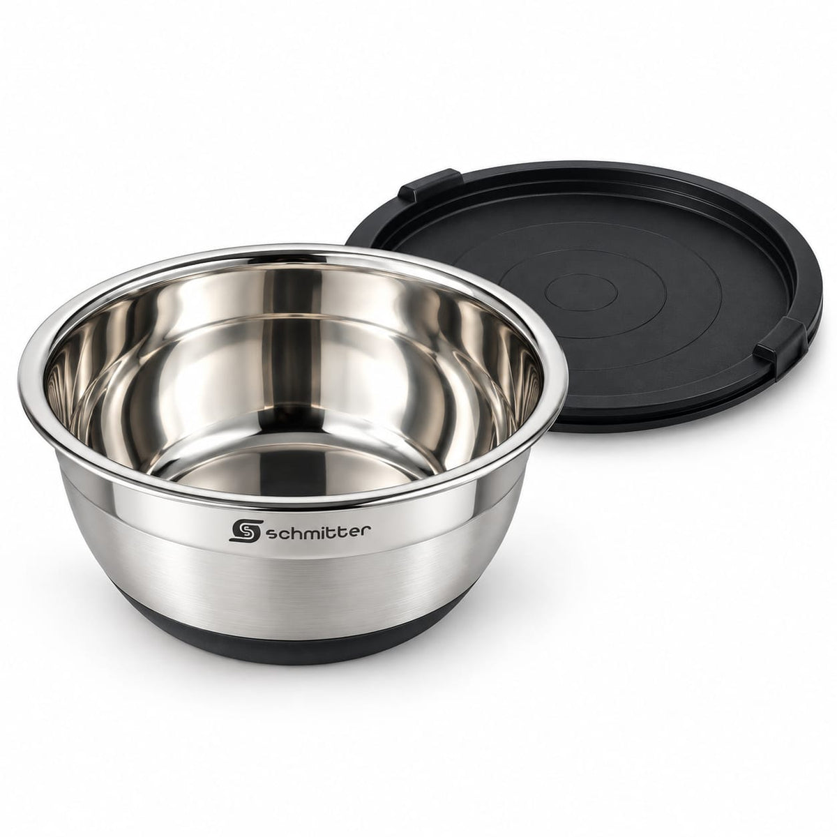 Bol inox Schmitter 24 cm cu capac, pentru mixare si salate