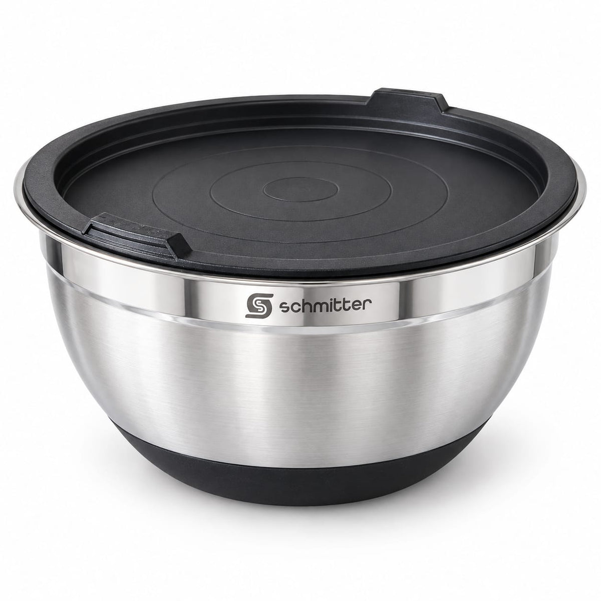 Bol inox Schmitter 22 cm cu capac, pentru mixare si aluat