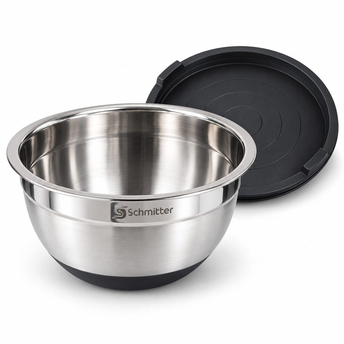 Bol inox Schmitter 20 cm cu capac, pentru mixare si salate