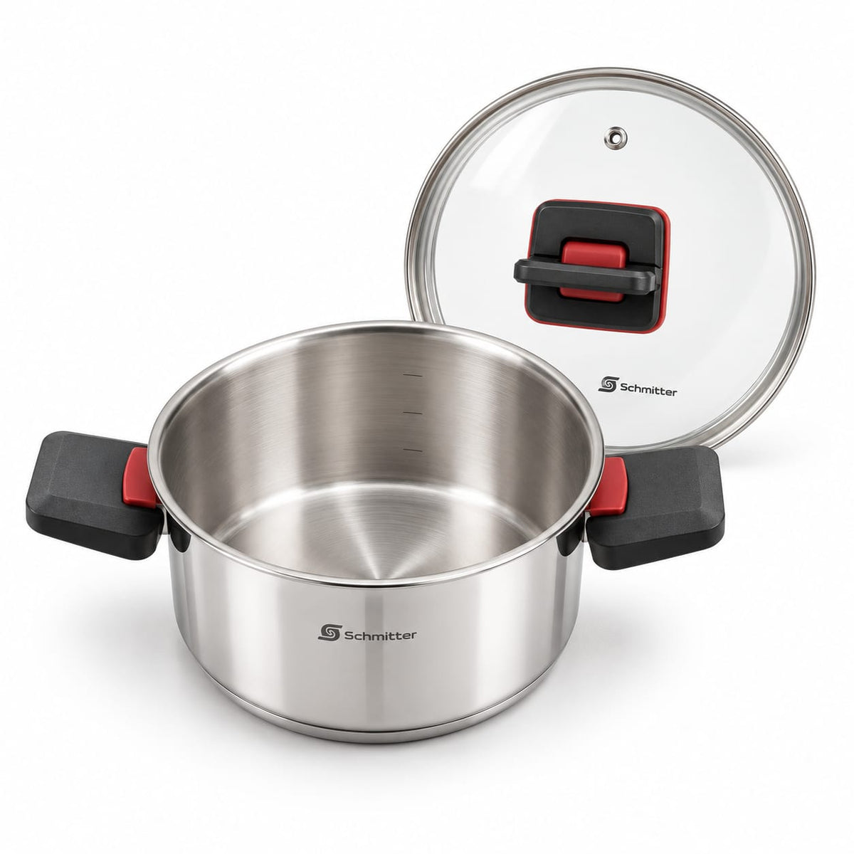 Set oale inox Schmitter 6 piese, manere pliabile, inductie