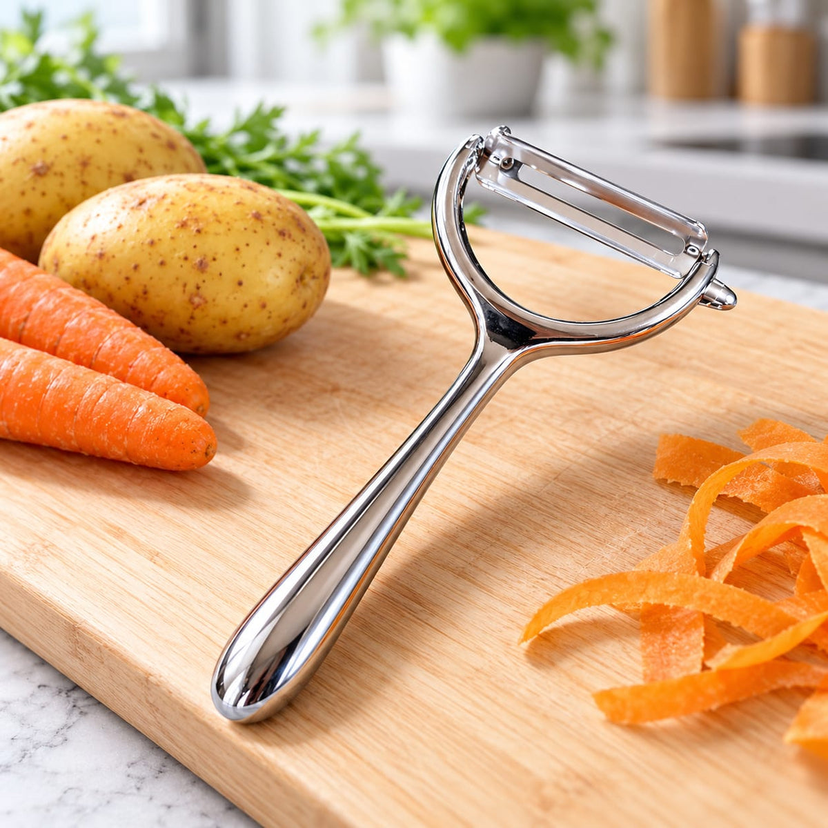 Curatator legume din inox cu lama orizontala pentru cartofi si morcovi