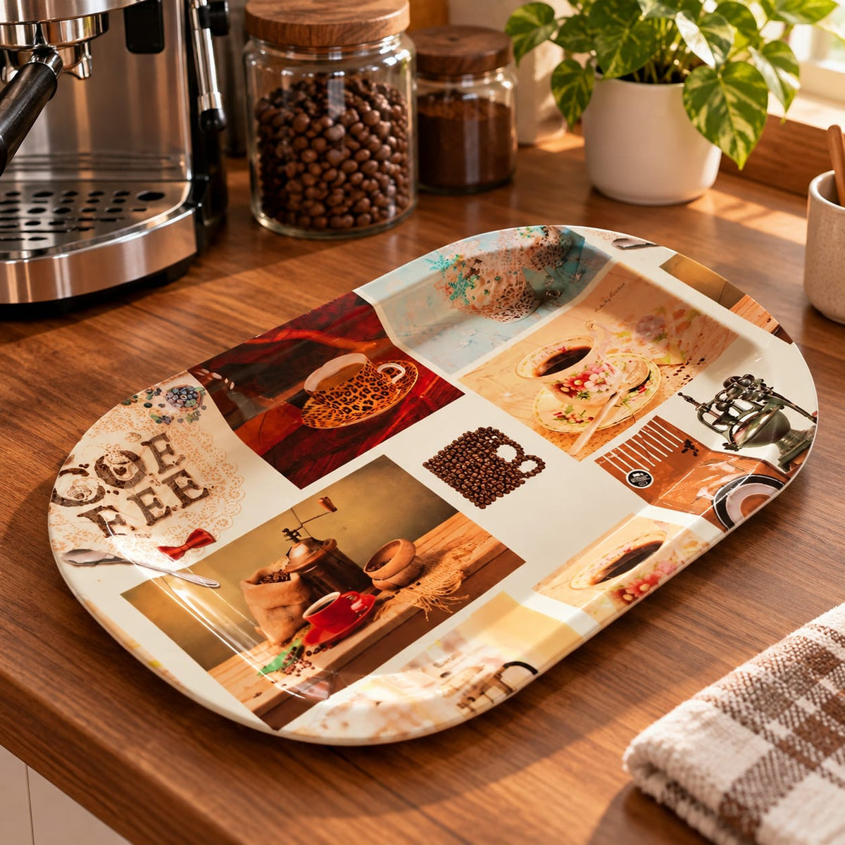 Tava servire 41.5x28 cm din plastic, modelul poate varia
