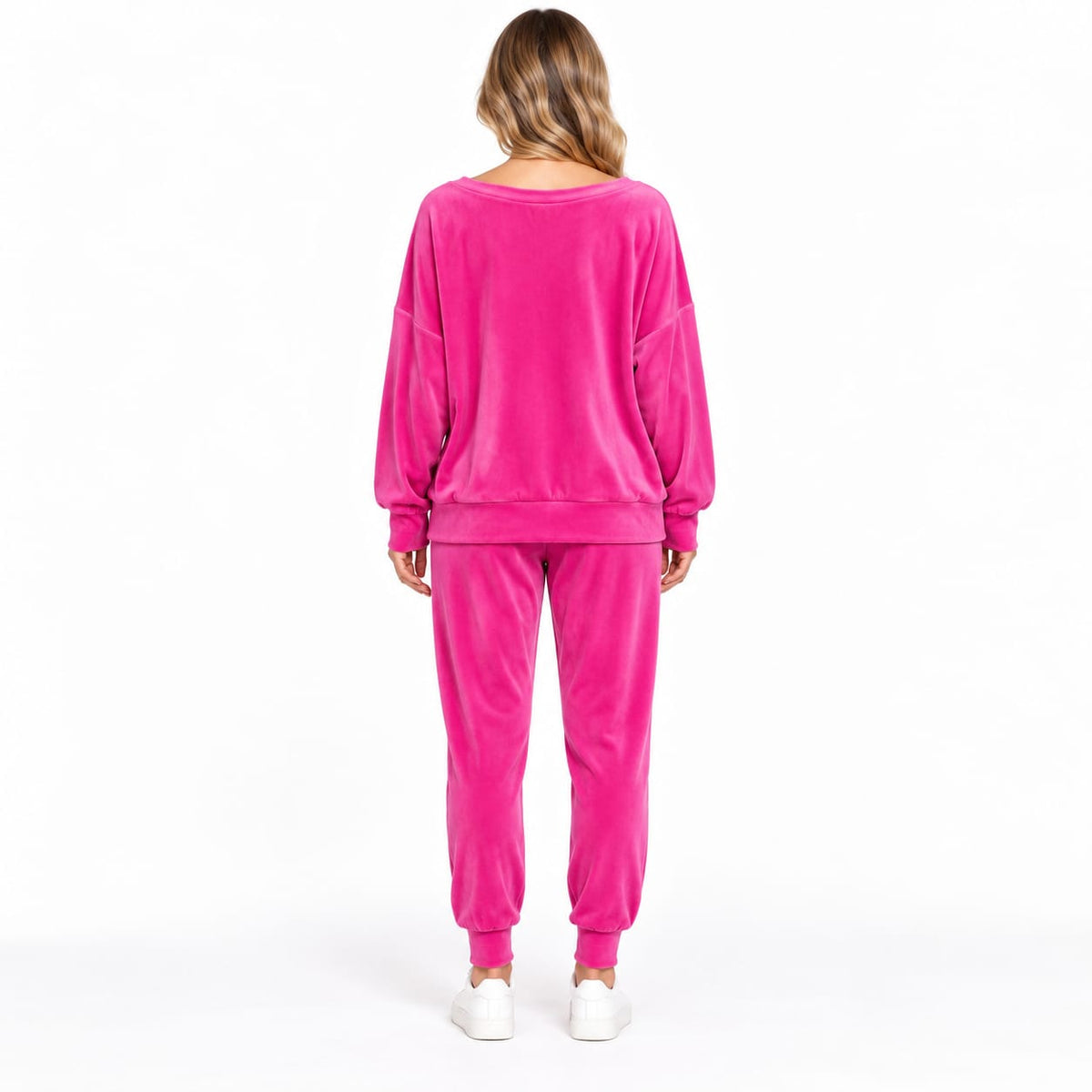 Trening dama catifelat roz fucsia 2 piese Made in Italy