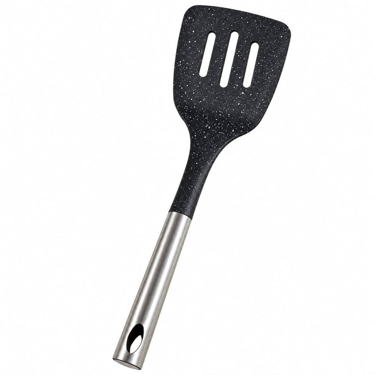 Paleta bucatarie perforata din plastic cu maner inox