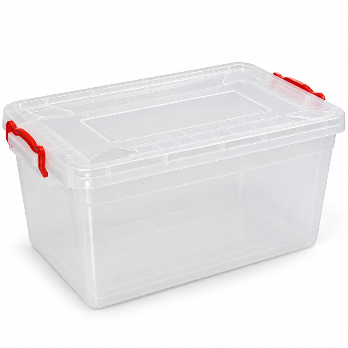 Cutie depozitare din plastic 20 L cu capac si cleme laterale