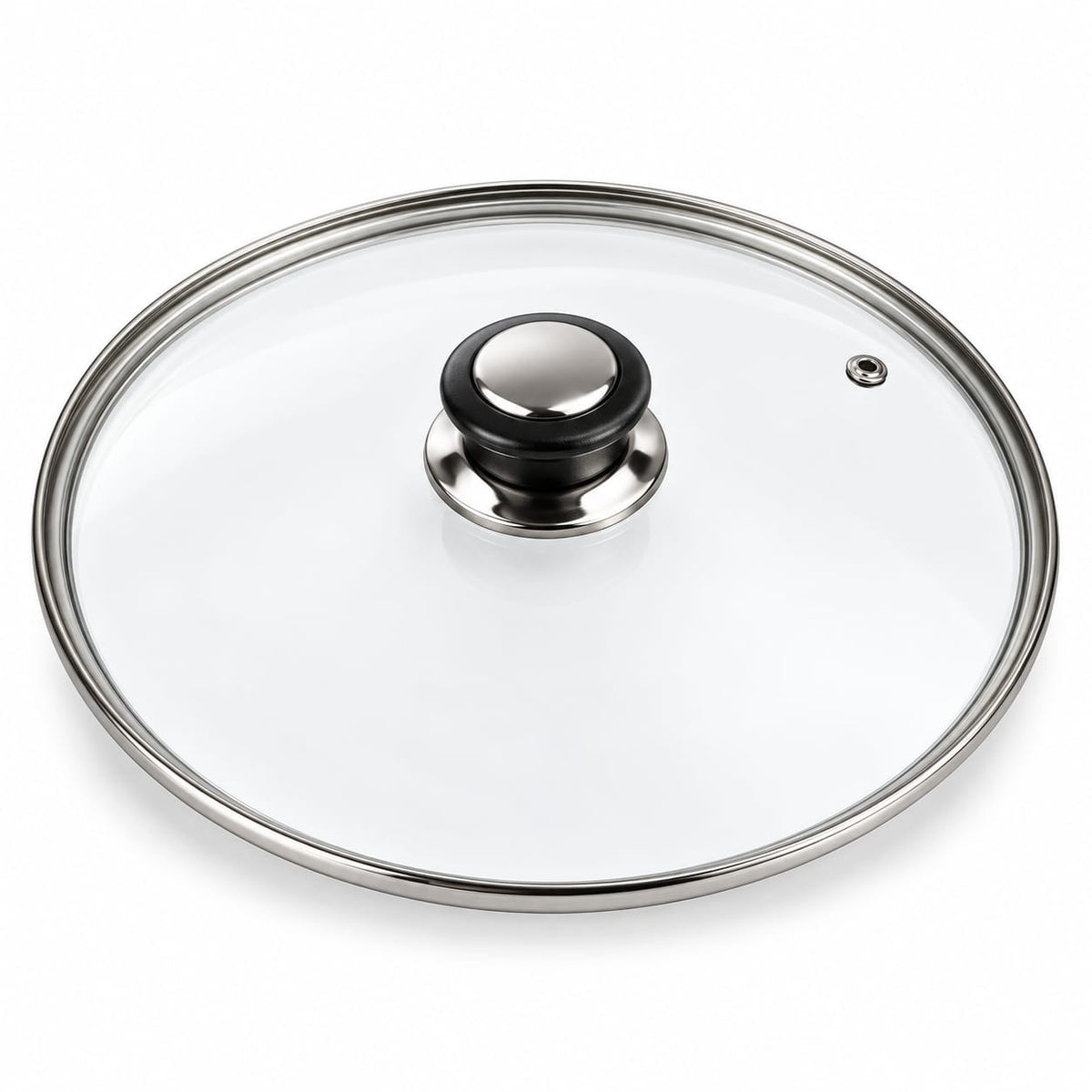 Capac din sticla pentru oala, diametru 26 cm, cu maner si orificiu pentru abur