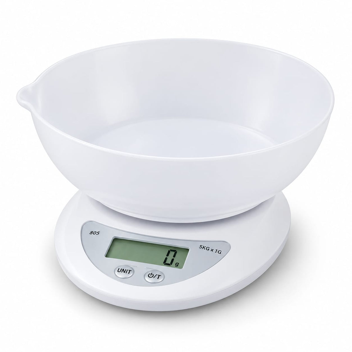 Cantar electronic de bucatarie cu bol, capacitate 5 kg, precizie 1 g