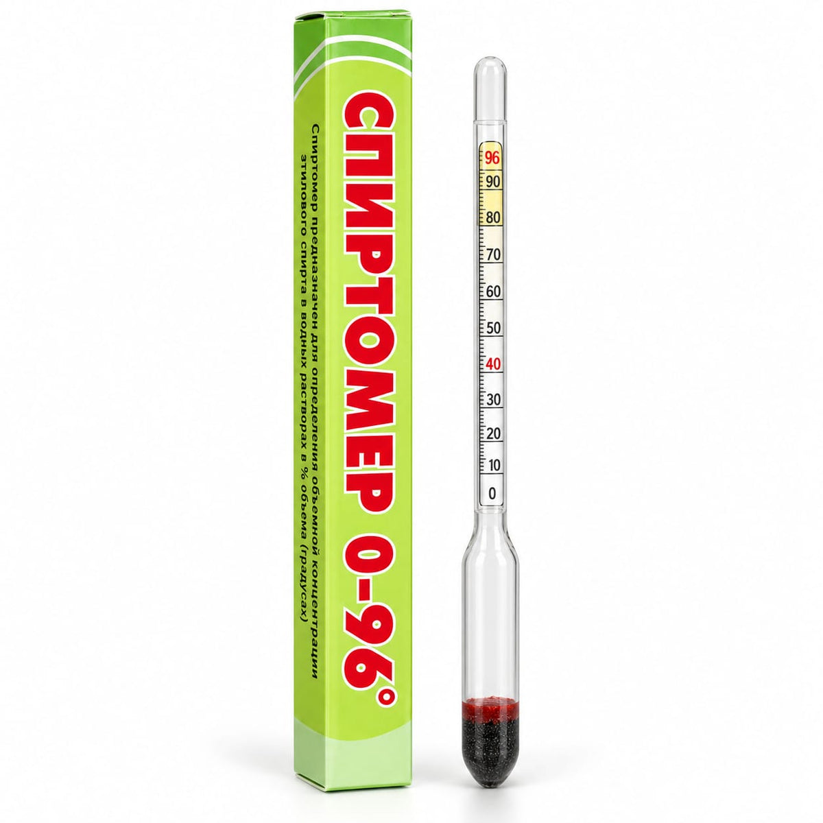 Alcoolmetru din sticla 0-96 grade pentru tuica si bauturi distilate