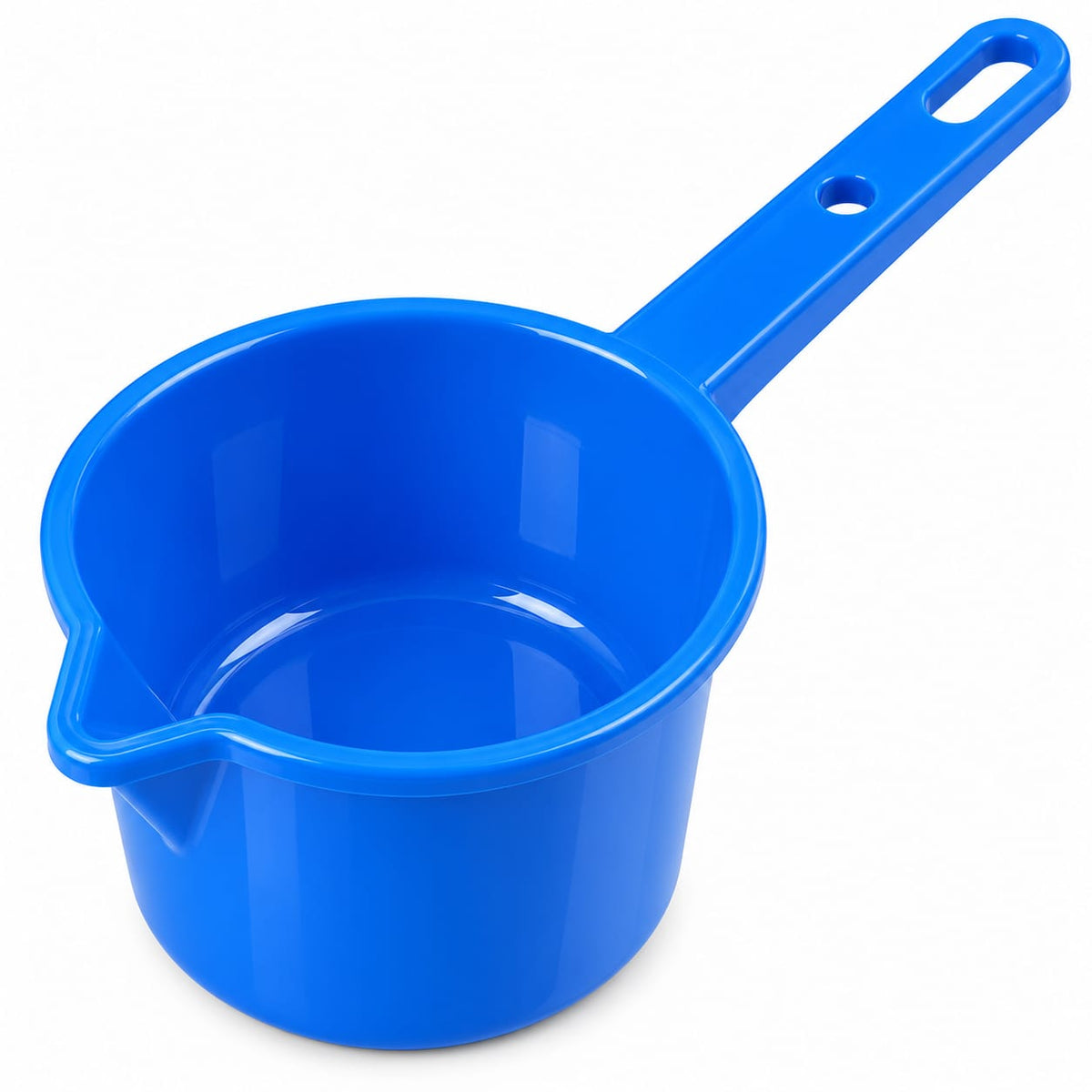Cana cu maner si cioc 1.25 L din plastic, albastra, Sterk
