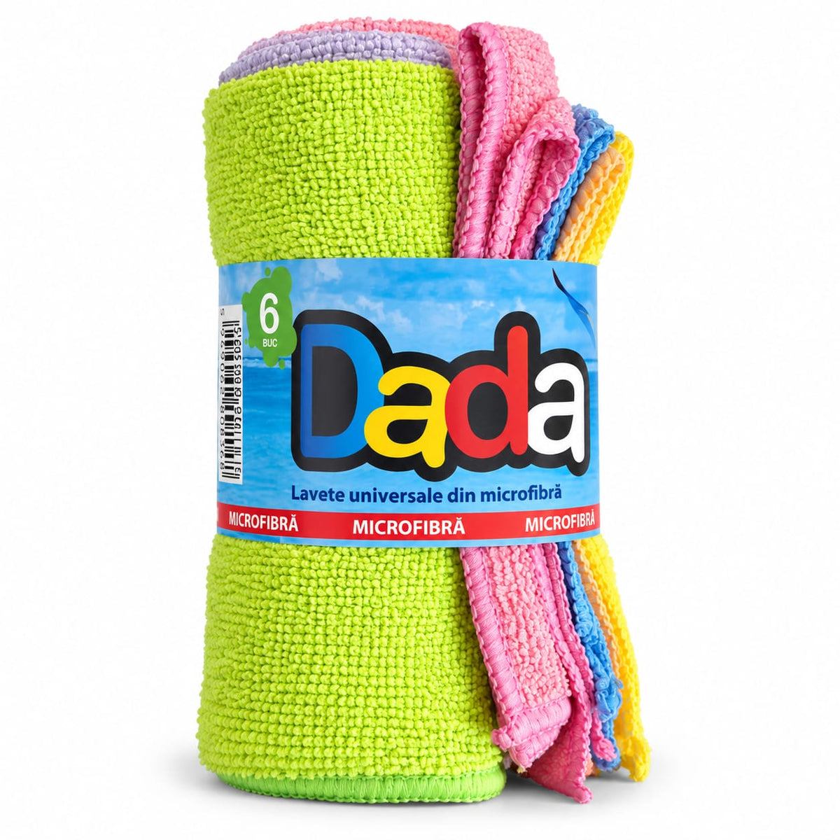 Set 6 lavete universale din microfibra Dada 30x30 cm, culori variate
