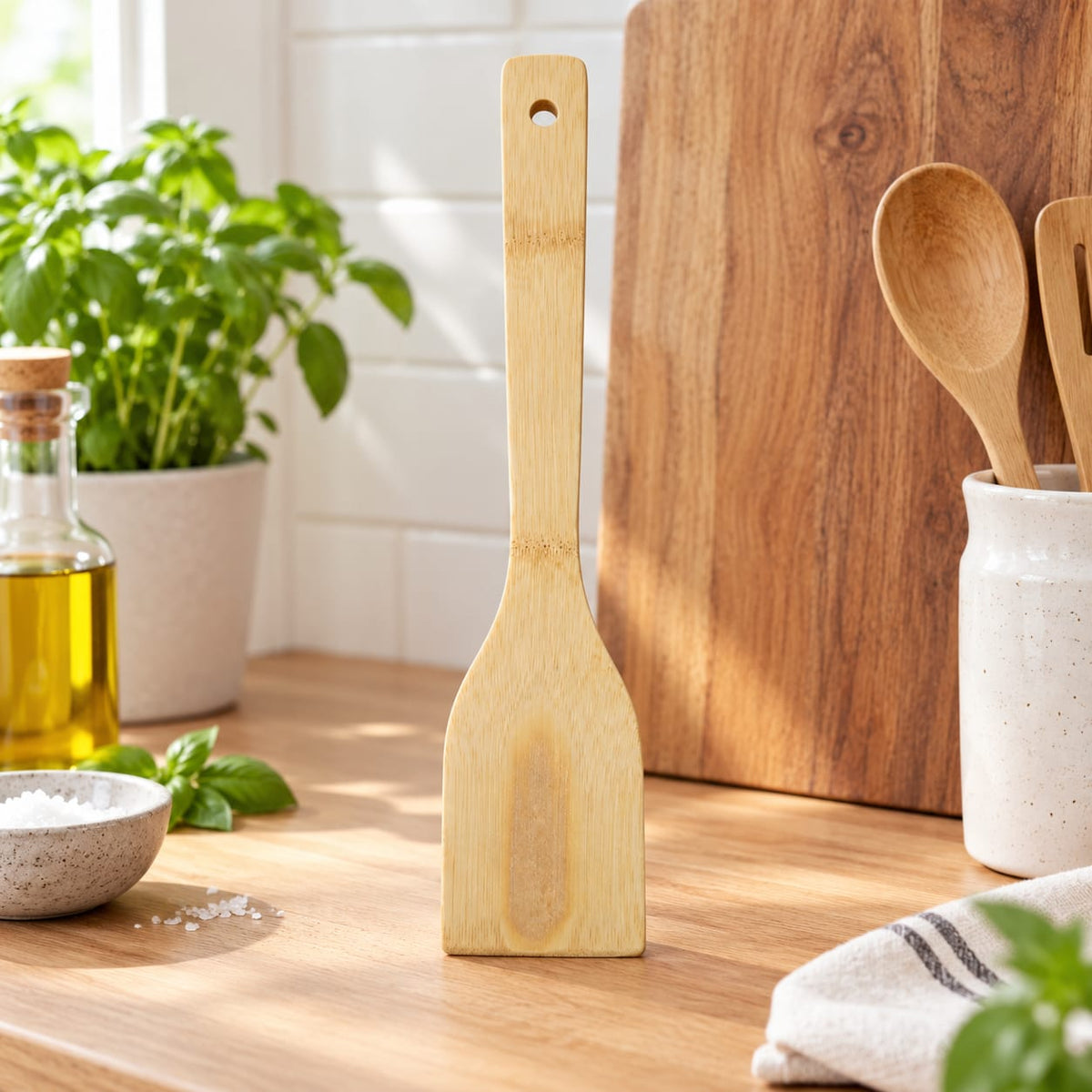Spatula de bucatarie din bambus pentru gatit