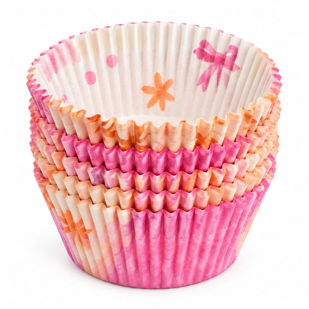 Set 100 forme din hartie pentru briose si cupcakes, modele colorate