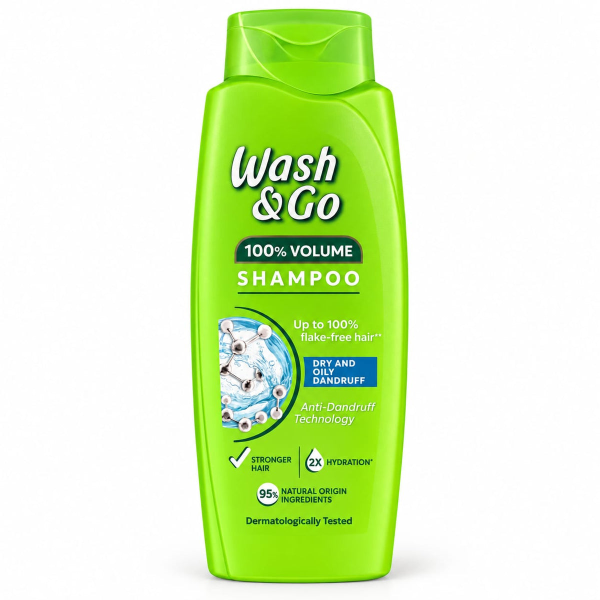 Sampon Wash & Go 100% Volume anti-matreata, 675 ml