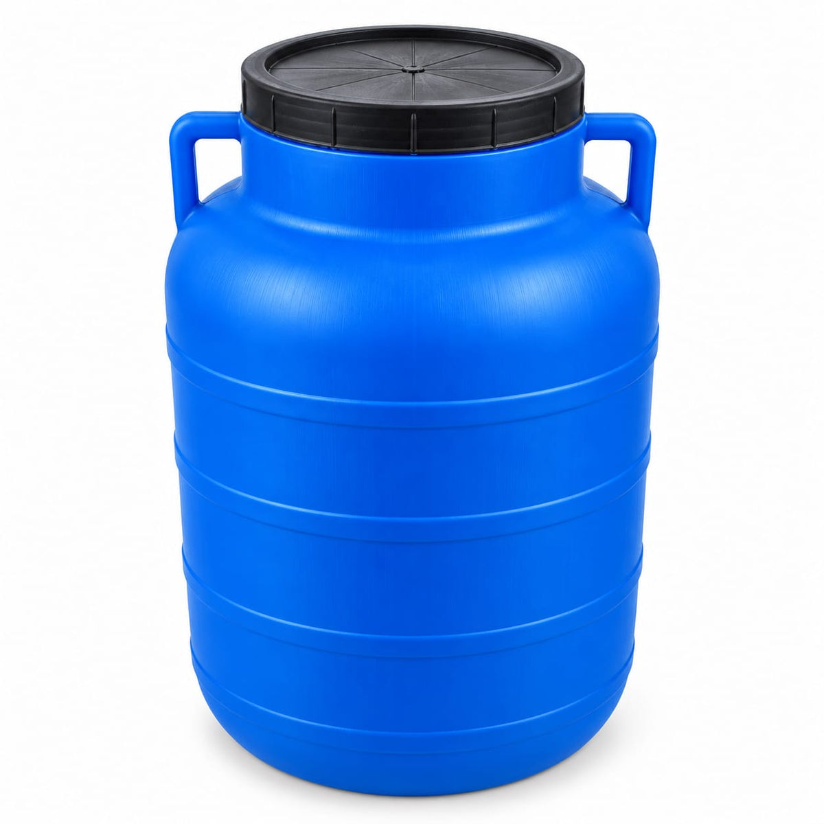 Bidon Alimentar din Plastic cu Capac Filetat si Manere, 80 L, Albastru