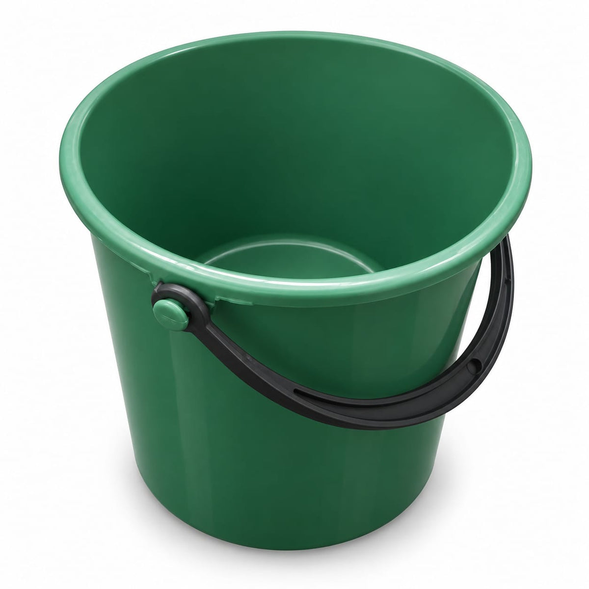 Galeata din Plastic cu Maner, 10 L, Verde, Calitatea a II-a