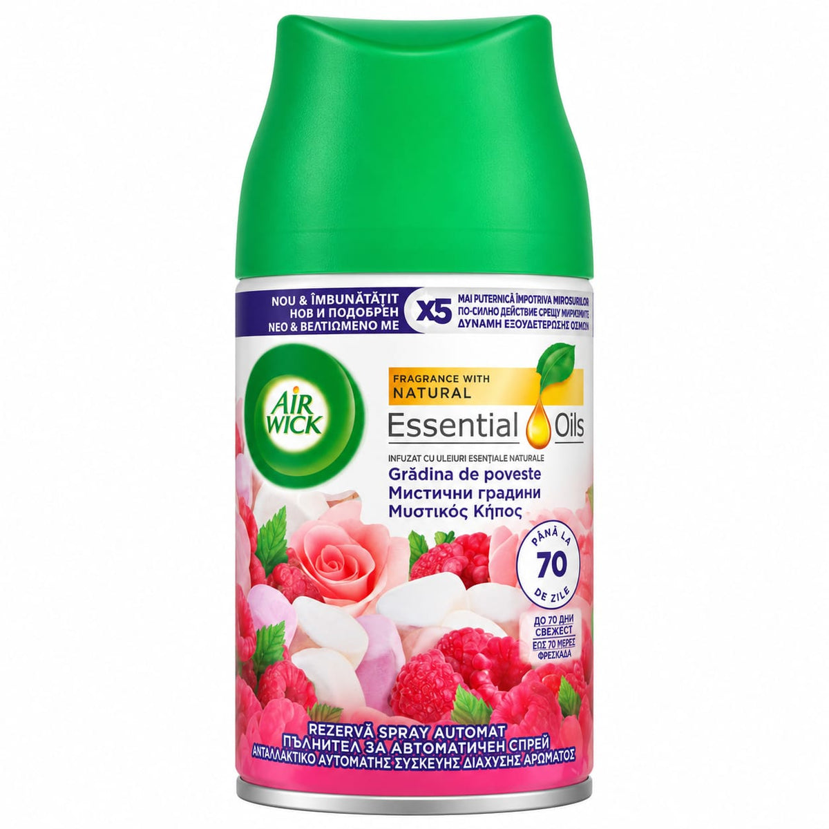 Rezerva odorizant automat Air Wick Essential Oils Gradina de poveste, 250 ml