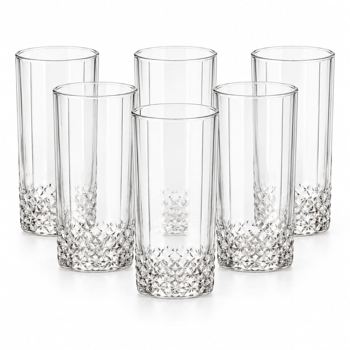 Set 6 pahare din sticla Glass4You Nest, 290 ml, pentru apa si suc
