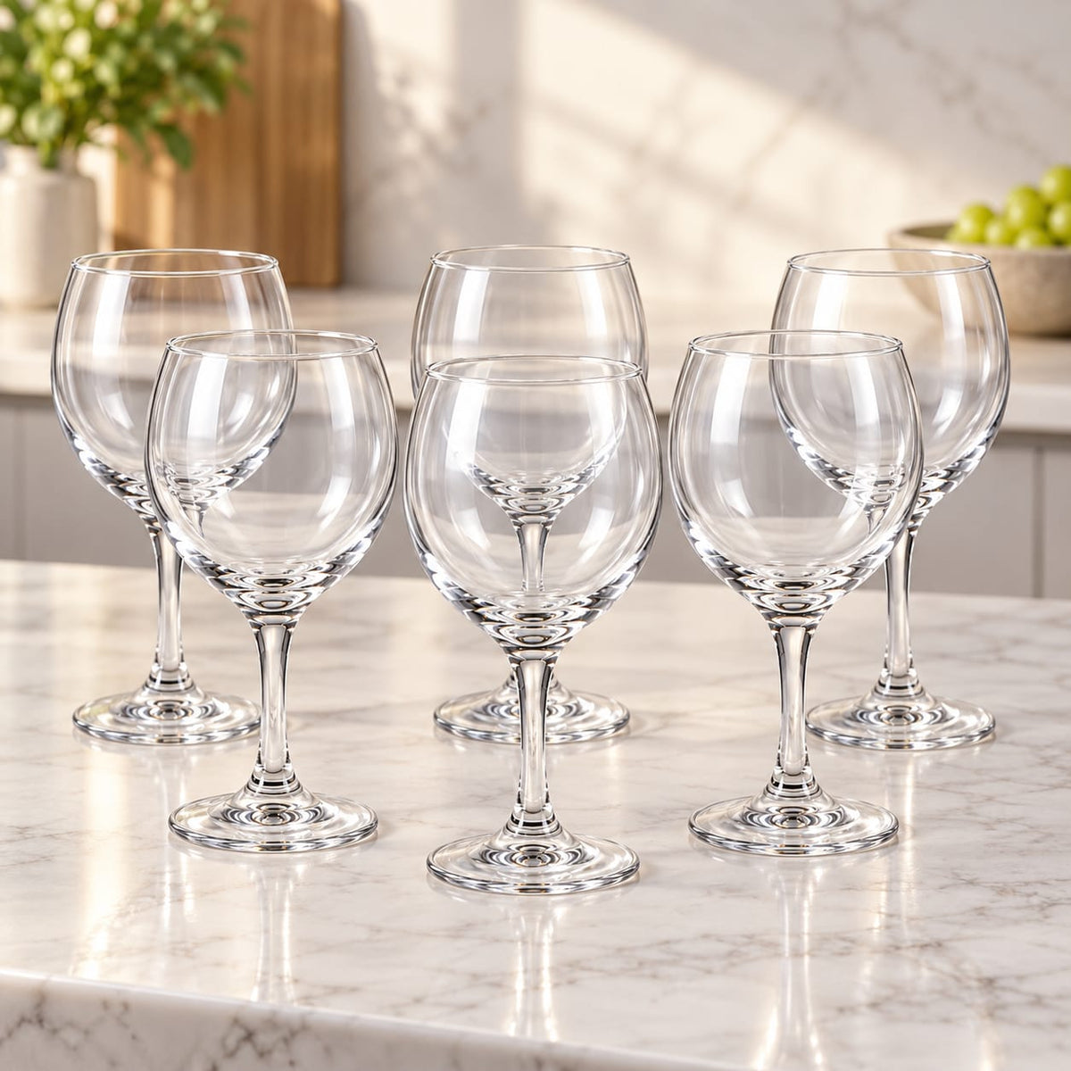 Set 6 pahare de apa cu picior Uniglass Kouros, 275 ml, din sticla