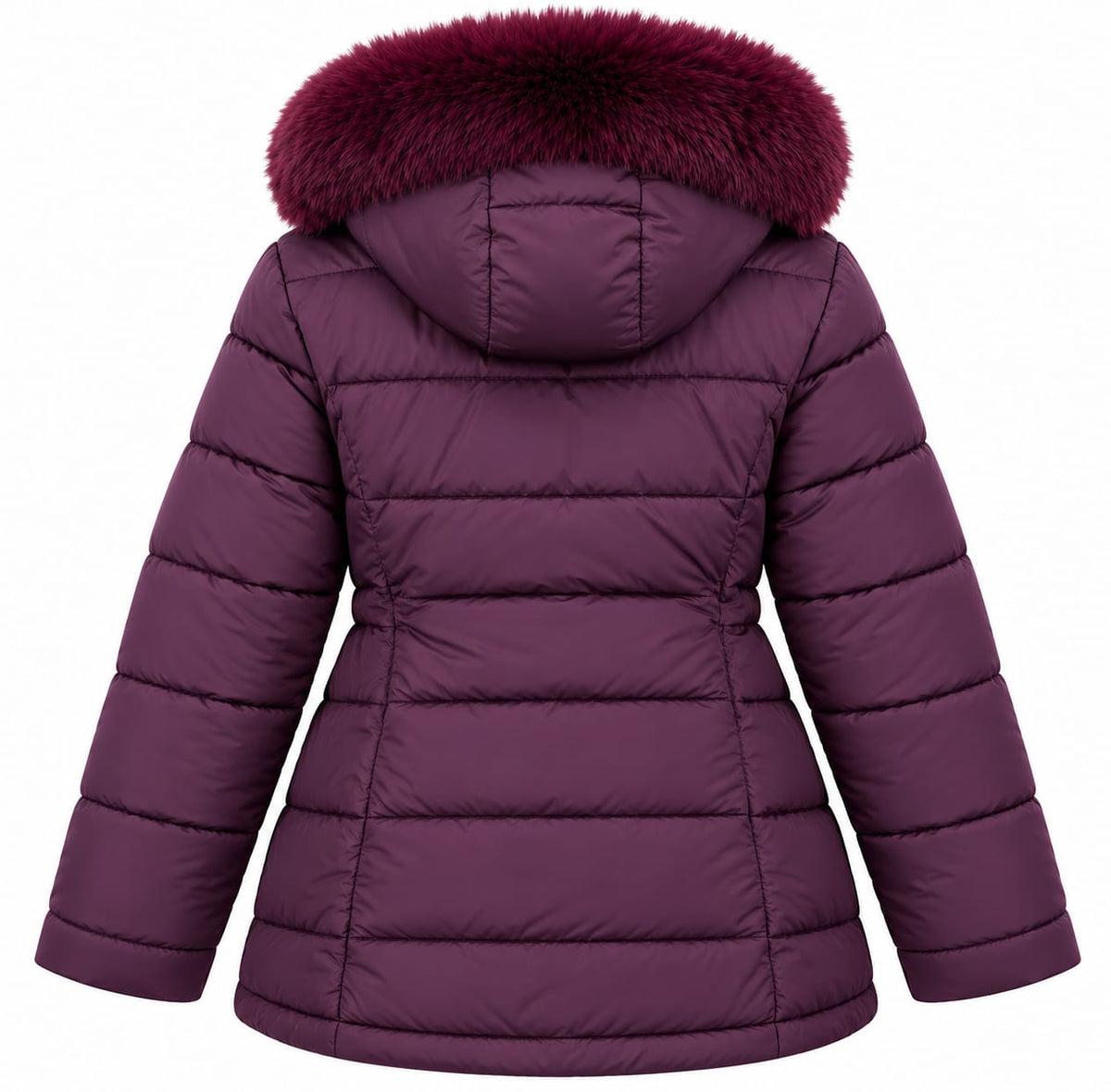Geaca dama de iarna mov, cu gluga detasabila, marimi 4XL-8XL