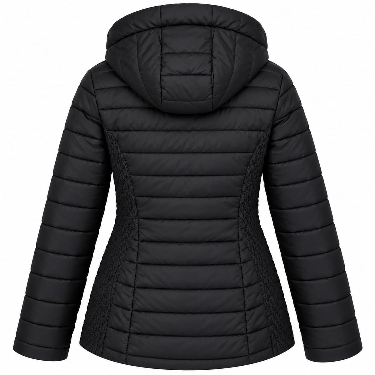 Geaca dama neagra, necaptusita, primavara-toamna, 4XL-8XL