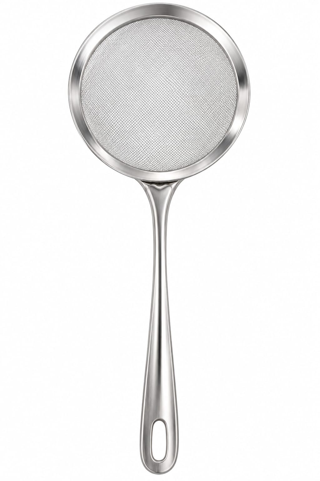 Spumiera inox 14 cm cu sita fina si maner lung