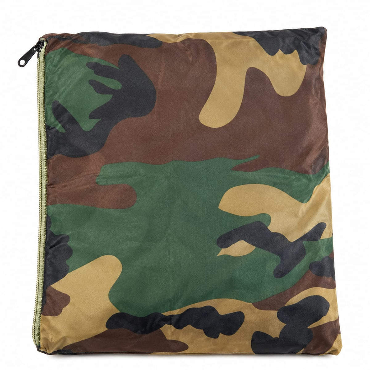 Pelerina de ploaie cu gluga, model camuflaj, verde-maro
